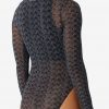Gaganga Long Sleeve Sheer Bodysuit - StyleFav