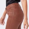 Hoxton Cognac Luxe Coated Ankle Jeans - StyleFav