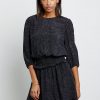 Inez Crew Pullover Snake Print Dress - StyleFav