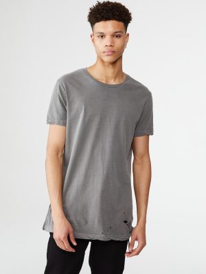 Vintage Grey Sioux Distressed T-Shirt - StyleFav