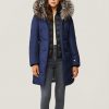 Christy Silver Fur Brushed Down Coat - StyleFav