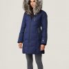 Christy Silver Fur Brushed Down Coat - StyleFav
