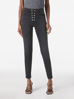 Bestwick Le High Skinny Snap Fly Jeans - StyleFav
