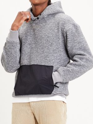 Sherpa Nylon Pocket Hoodie - StyleFav