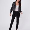 Hoxton Black Shadow Pull On Skinny Jeans - StyleFav