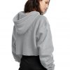 Reverse Weave Cropped Cut Off Hoodie - StyleFav