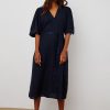 Laurel Woven Linen Midi Dress - StyleFav