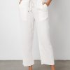Agnes Drawstring Elastic Waist Wide Leg Pants - StyleFav