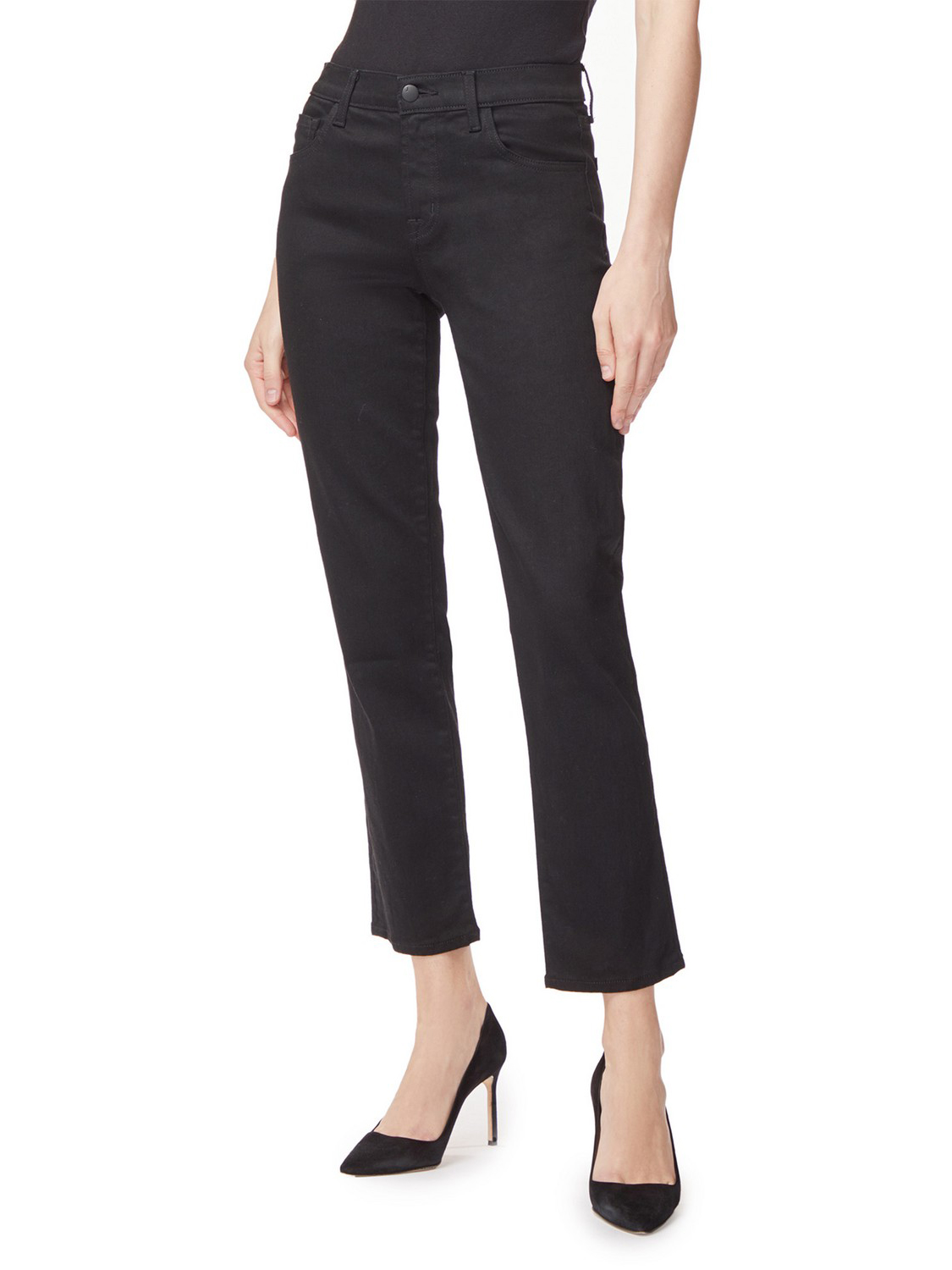 Adele Vesper Noir Mid Rise Straight Jeans - Stylefav