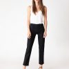 Adele Vesper Noir Mid Rise Straight Jeans - Stylefav