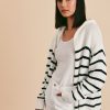 Maris Striped Hooded Cardigan - StyleFav
