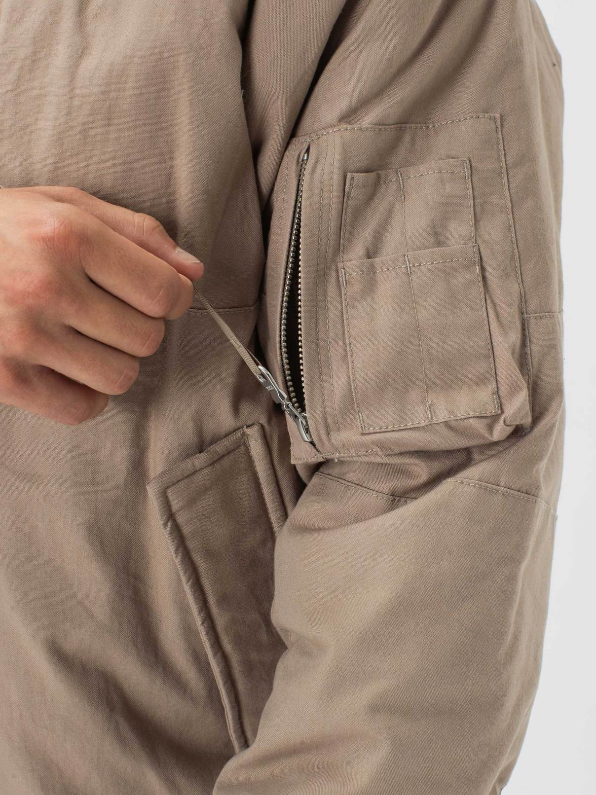 Sandstone Militat Bomber Jacket - StyleFav