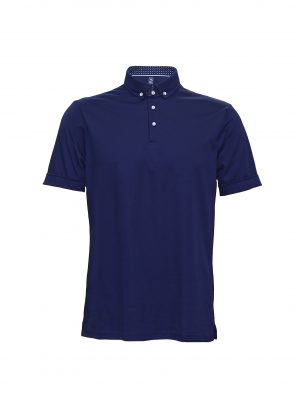 Dark Blue Non Iron Short Sleeve Polo Shirt - StyleFav
