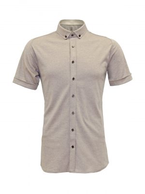 Non-Iron Beige Cotton Shirt - Stylefav