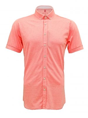 Non-Iron Salmon Cotton Shirt - Stylefav
