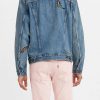 Freehand Embroidery Trucker Jacket - StyleFav