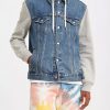 Hood Up Hybrid Hoodie Trucker Jacket - StyleFav
