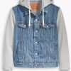 Hood Up Hybrid Hoodie Trucker Jacket - StyleFav