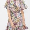 Lalu Urban Printed Fluted Hem Mini Dress - StyleFav