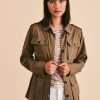 Adya Cotton Twill Military-Style Belted Jacket - StyleFav