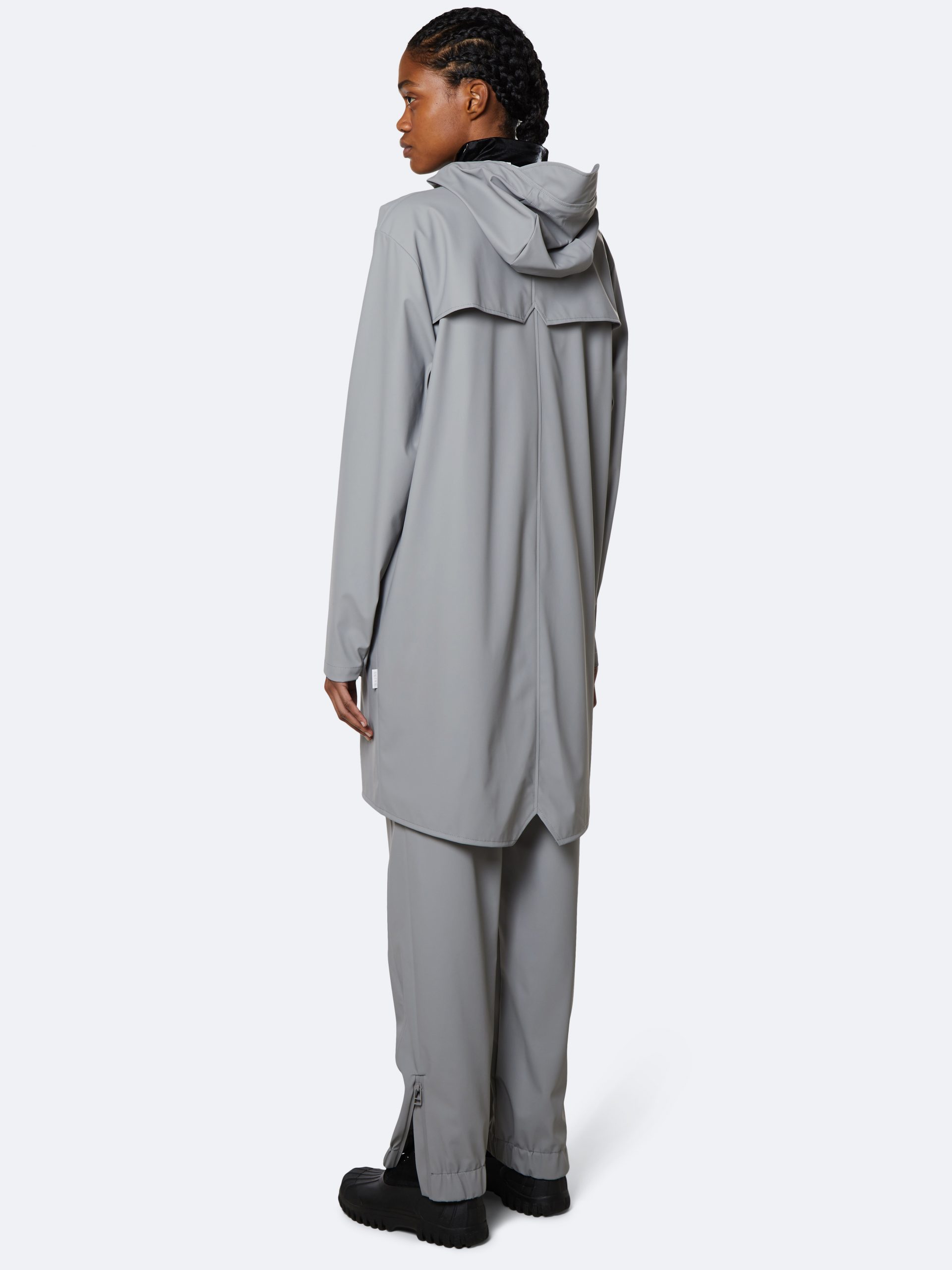 Essential Long Rain Jacket Rock - Stylefav