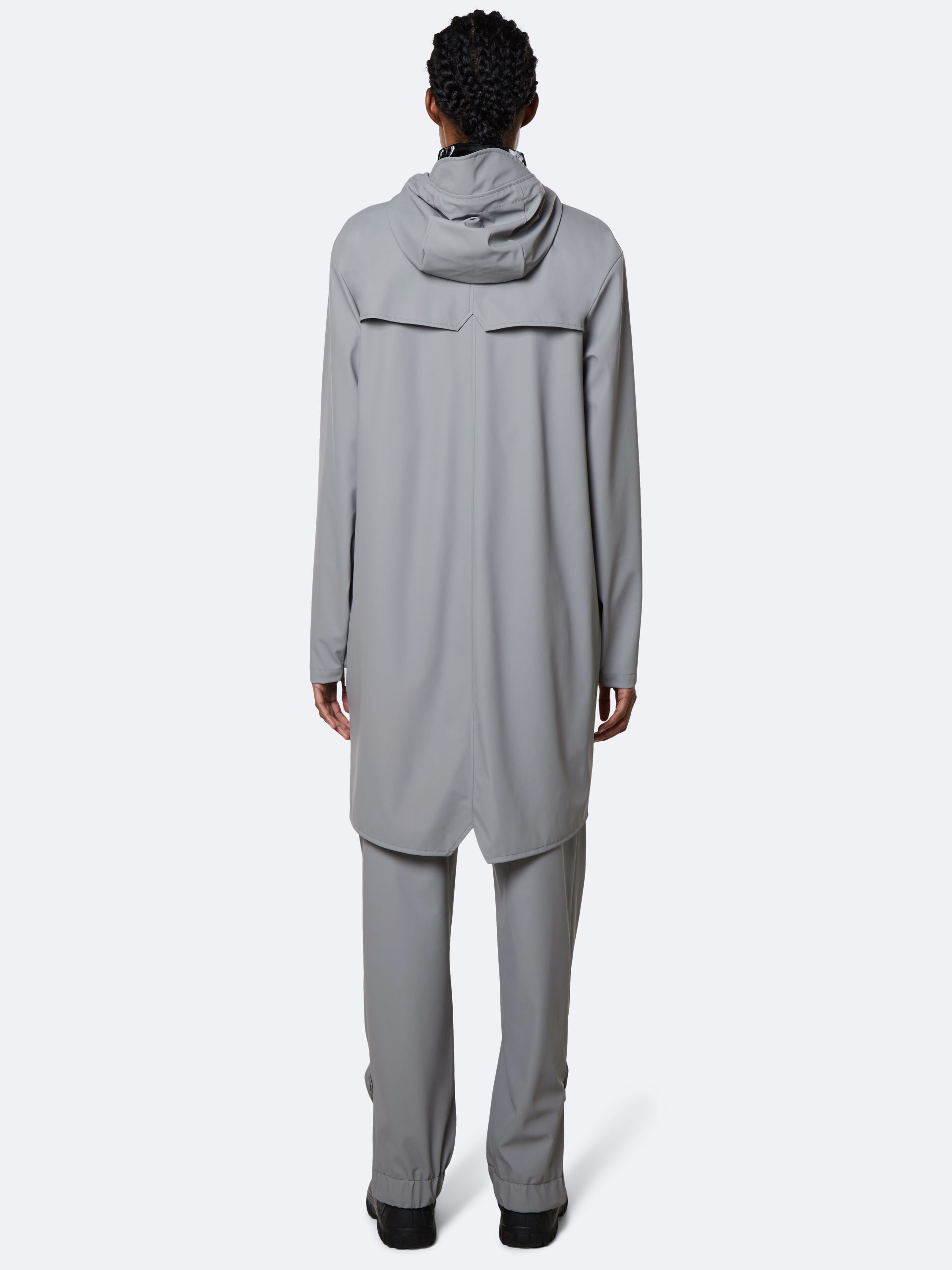 Essential Long Rain Jacket Rock - Stylefav