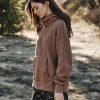 Ora Cowl Neck Hooded Sweatshirt - Stylefav