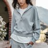 Roxie Half Zip Sweatshirt - StyleFav