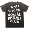 Social Distance Club Black Graphic T Shirt - Stylefav