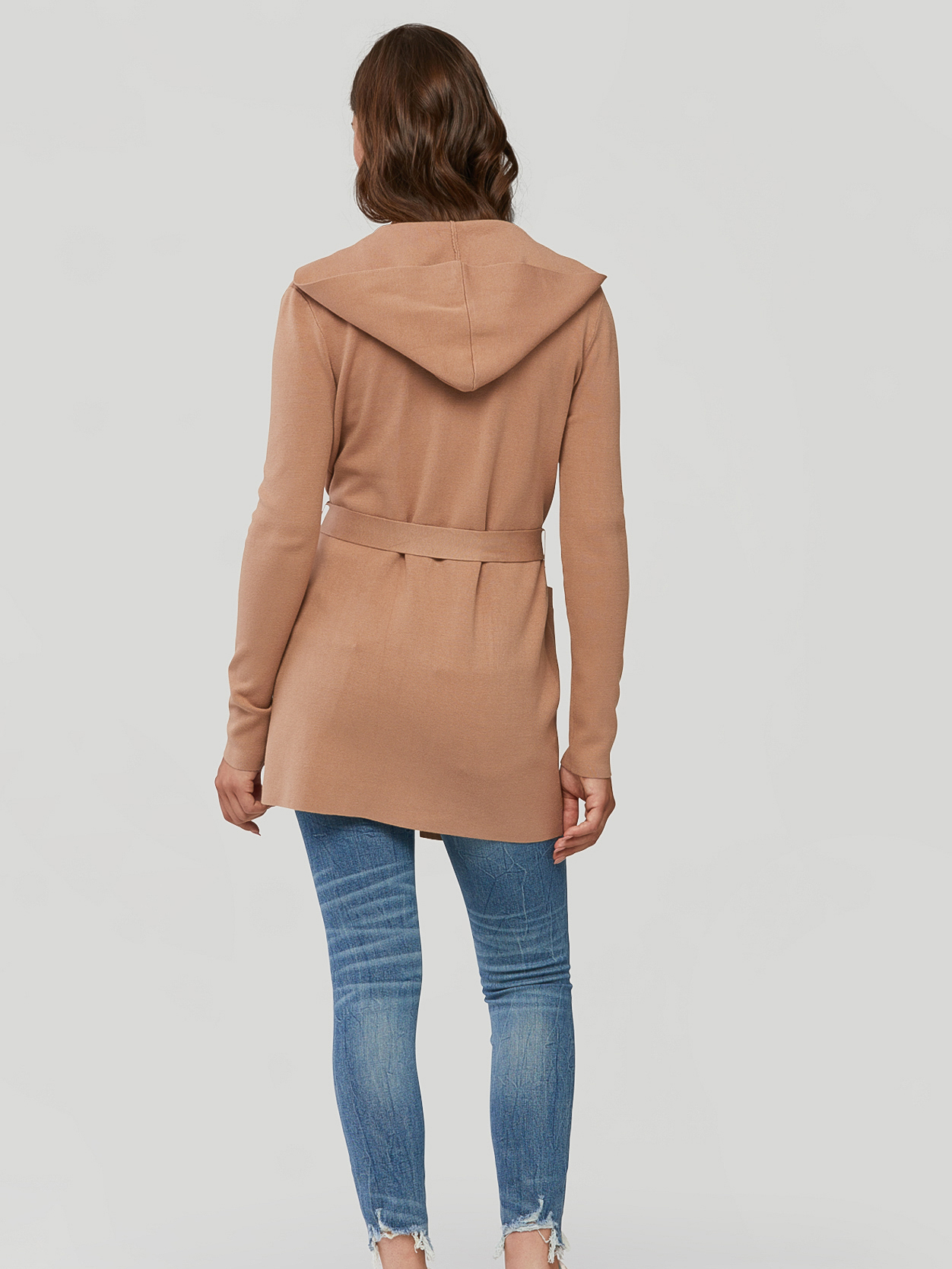 Emery Mid Length Hooded Coatigan - Stylefav