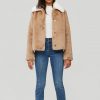 Racquel Collared Faux Fur Jacket - Stylefav