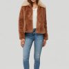 Racquel Collared Faux Fur Jacket - Stylefav