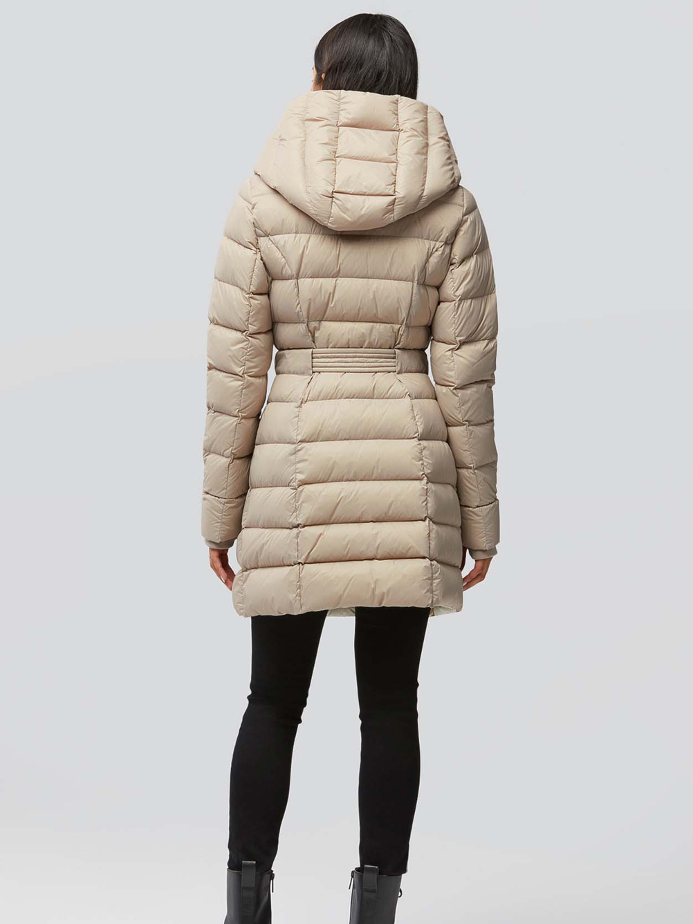 Jenni Lightweight Down Self Tie Coat - Stylefav