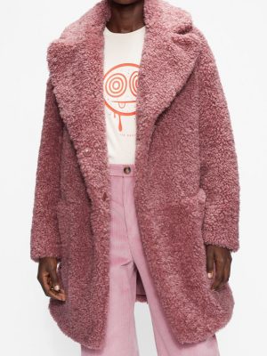 Kayyti Wide Collar Faux Fur Cocoon Coat - Stylefav
