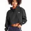 Reverse Weave Cropped Cut Off Hoodie - Stylefav