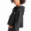 Reverse Weave Cropped Cut Off Hoodie - Stylefav