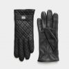 Nicole Quilted Leather Touchscreen Gloves - Stylefav