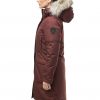 Merideth Long Thigh Premium Down Parka Merlot - Stylefav