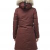 Merideth Long Thigh Premium Down Parka Merlot - Stylefav