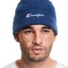 Embroidered Vintage Script Logo Cuff Beanie - Stylefav