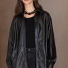 Anny Vegan Faux Leather Overshirt - Stylefav