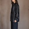 Anny Vegan Faux Leather Overshirt - Stylefav