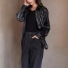 Anny Vegan Faux Leather Overshirt - Stylefav