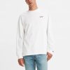 Long Sleeve Red Tab Tee White - StyleFav