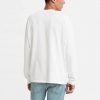 Long Sleeve Red Tab Tee White - StyleFav