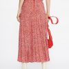 Zandi Printed Knife Pleat Midi Skirt