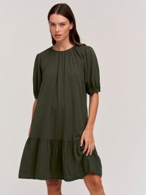 Becca Cotton Slub Mix Dress - Stylefav