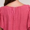Kassidy Woven Linen Flutter Sleeve Dress - Stylefav