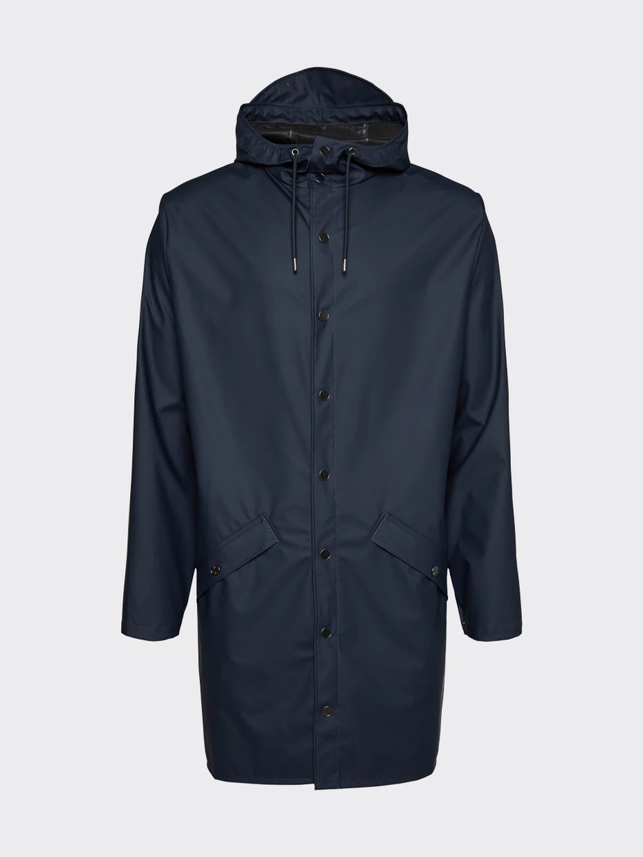 Essential Long Rain Jacket New Blue - Stylefav