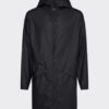 Essential Long Rain Jacket New Black - Stylefav
